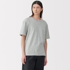 Sale Muji T-shirt en jersey de coton biologique pour homme