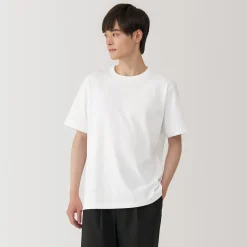 Clearance Muji T‐shirt en jersey de coton épais manches courtes pour homme