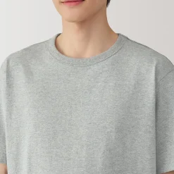 Clearance Muji T‐shirt en jersey de coton épais manches courtes pour homme