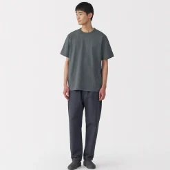 Clearance Muji T‐shirt en jersey de coton épais manches courtes pour homme