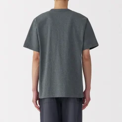 Clearance Muji T‐shirt en jersey de coton épais manches courtes pour homme