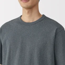 Clearance Muji T‐shirt en jersey de coton épais manches courtes pour homme