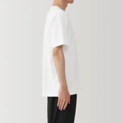 Clearance Muji T‐shirt en jersey de coton épais manches courtes pour homme