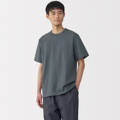 Clearance Muji T‐shirt en jersey de coton épais manches courtes pour homme