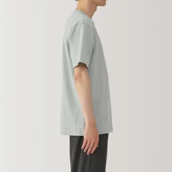 Clearance Muji T‐shirt en jersey de coton épais manches courtes pour homme