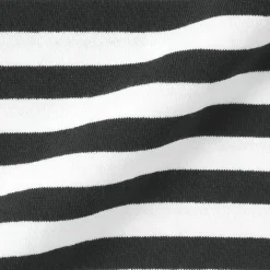 Discount Muji T‐shirt en jersey de coton épais manches courtes homme Rayures Noir