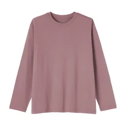 Clearance Muji T‐shirt en jersey de coton lavé manches longues pour homme