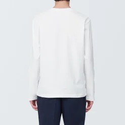 Clearance Muji T‐shirt en jersey de coton lavé manches longues pour homme