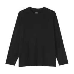 Clearance Muji T‐shirt en jersey de coton lavé manches longues pour homme