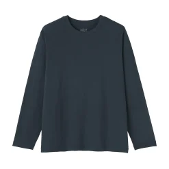 Clearance Muji T‐shirt en jersey de coton lavé manches longues pour homme