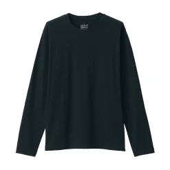 Clearance Muji T‐shirt en jersey de coton lavé manches longues pour homme