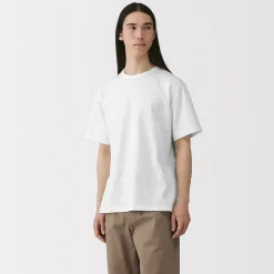 Sale Muji T‐shirt en jersey de coton épais manches courtes pour homme