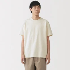 Sale Muji T‐shirt en jersey de coton épais manches courtes pour homme