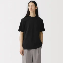 Sale Muji T‐shirt en jersey de coton épais manches courtes pour homme