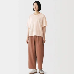 Online Muji T-shirt en jersey de coton biologique hautement torsadé pour femme