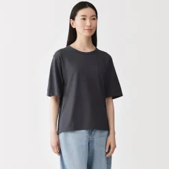 Online Muji T-shirt en jersey de coton biologique hautement torsadé pour femme