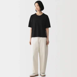 Online Muji T-shirt en jersey de coton biologique hautement torsadé pour femme