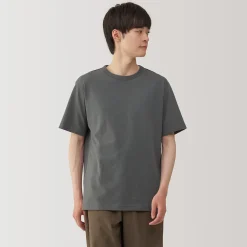 Best Muji T‐shirt en jersey de coton épais manches courtes pour homme