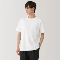 Best Muji T‐shirt en jersey de coton épais manches courtes pour homme
