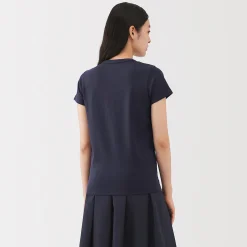 Muji T‐shirt en lin et coton pour femme