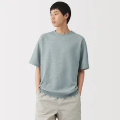 Discount Muji T-shirt en tissu gaufré Quick Dry pour homme