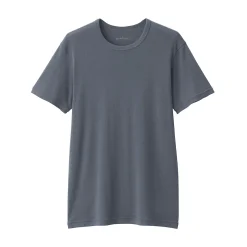 Muji T‐shirt manches courtes col crew en coton chaud pour homme