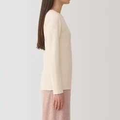 Online Muji T‐shirt manches longues col rond en coton et laine chauds pour femme