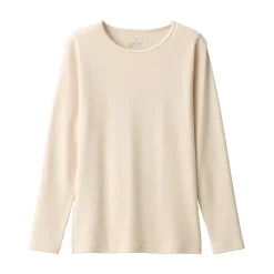 Online Muji T‐shirt manches longues col rond en coton et laine chauds pour femme