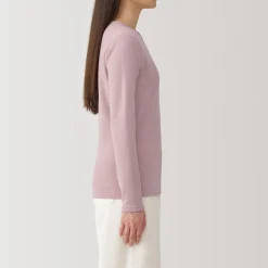 Online Muji T‐shirt manches longues col rond en coton et laine chauds pour femme