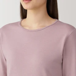 Online Muji T‐shirt manches longues col rond en coton et laine chauds pour femme