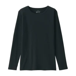 Online Muji T‐shirt manches longues col rond en coton et laine chauds pour femme