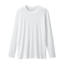 Sale Muji T‐shirt manches longues col crew en coton chaud pour homme