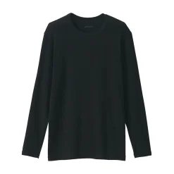 Sale Muji T‐shirt manches longues col crew en coton chaud pour homme