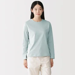 Clearance Muji T‐shirt manches longues en coton mélangé pour femme