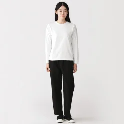 Clearance Muji T‐shirt manches longues en coton mélangé pour femme