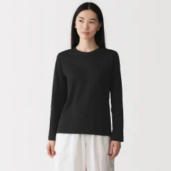 Clearance Muji T‐shirt manches longues en coton mélangé pour femme