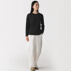 Clearance Muji T‐shirt manches longues en coton mélangé pour femme
