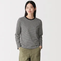 Clearance Muji T‐shirt manches longues en coton mélangé pour femme