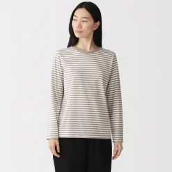 Clearance Muji T‐shirt manches longues en coton mélangé pour femme