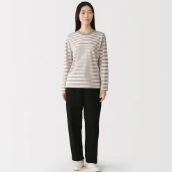 Clearance Muji T‐shirt manches longues en coton mélangé pour femme