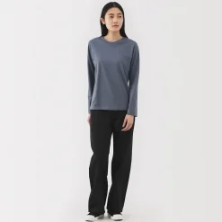 Clearance Muji T‐shirt manches longues en coton mélangé pour femme