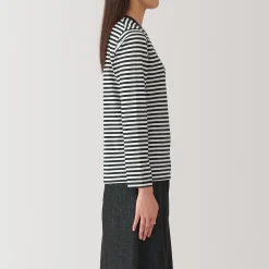 Clearance Muji T‐shirt manches longues en coton mélangé pour femme