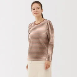 Clearance Muji T‐shirt manches longues en coton mélangé pour femme