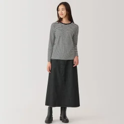 Clearance Muji T‐shirt manches longues en coton mélangé pour femme