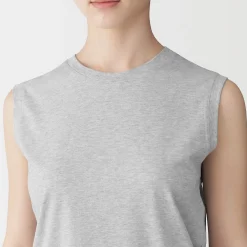 Discount Muji T-shirt sans manches en jersey pour femme