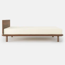Clearance Muji Tête de lit plateforme double en noyer