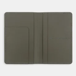 New Muji Étui de passeport en cuir recyclé - Kaki