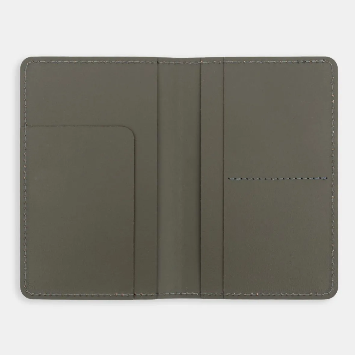 New Muji Étui de passeport en cuir recyclé - Kaki