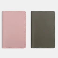 Outlet Muji Étui de passeport en cuir recyclé - Rosa