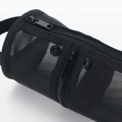 Online Muji Étui en maille de nylon Noir